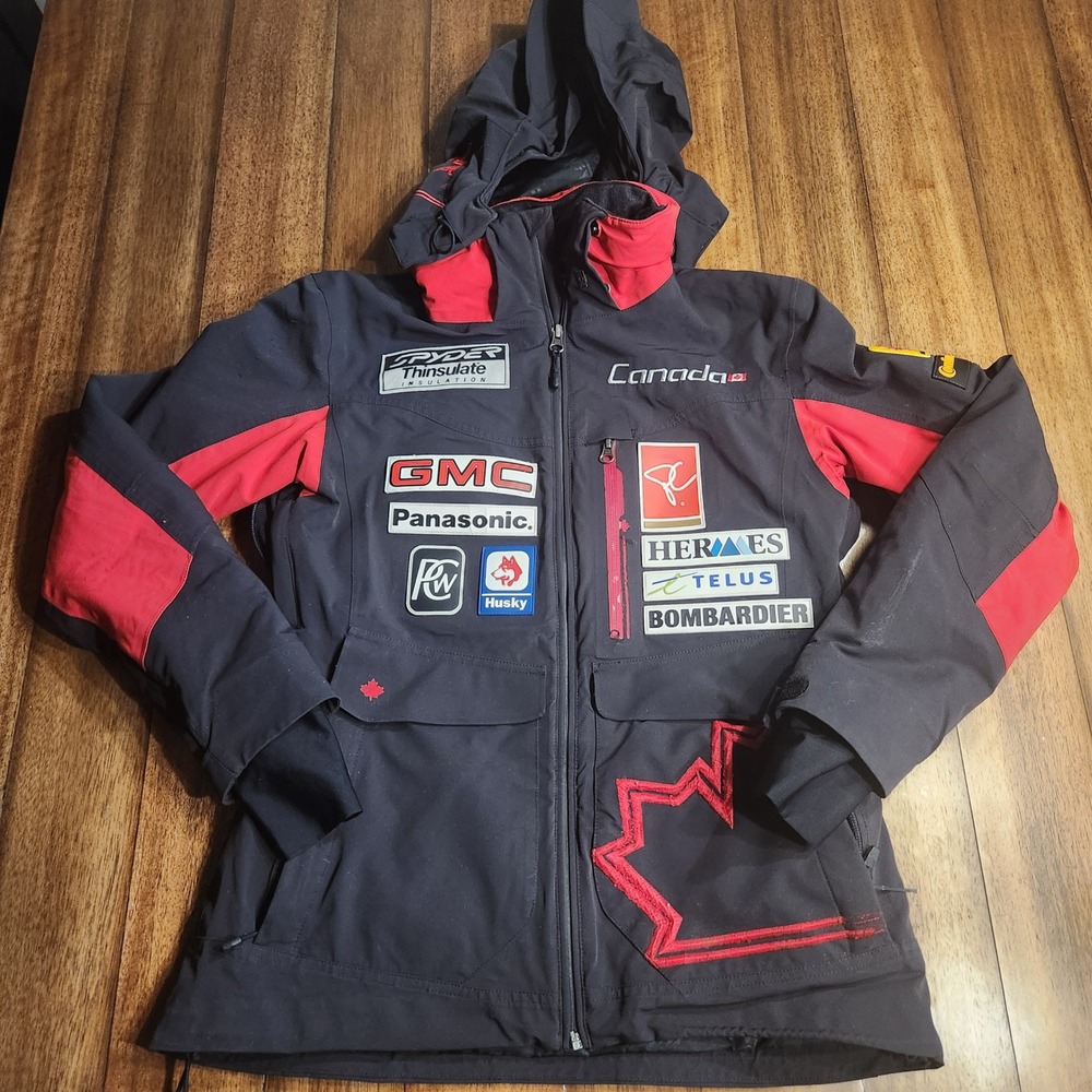 Spyder Ski Jacket Canada Olympic Team Spyder‎ GORE-TEX Black Red small